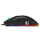 Ajazz AJ390 Ultralight Optical Wired Mouse Hollow-out RGB Light 16000 DPI Ajustable 7 teclas – Negro