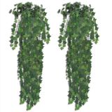 Arbustos de hiedra artificial 4 piezas Verde 90 cm