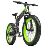 Bicicleta Eléctrica Plegable BEZIOR X1000 1000W 40km / h Negro Verde