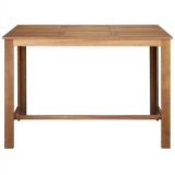 Mesa de bar de madera maciza de acacia 150x70x105 cm