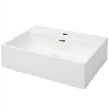 Lavabo con Grifo Cerámica Blanco 51,5×38,5×15 cm