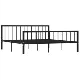 Estructura de cama de metal negro 180×200 cm