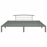 Estructura de cama de metal gris 180×200 cm