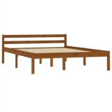 Estructura de cama Madera de pino maciza marrón miel 140×200 cm