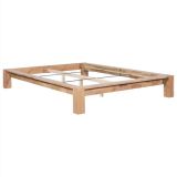 Estructura de cama de madera maciza de roble 140×200 cm