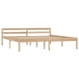Estructura de cama de madera de pino macizo 160×200 cm