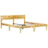 Estructura de cama de madera maciza recuperada 140×200 cm