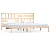 Estructura de cama de madera maciza de pino 200×200 cm