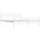 Estructura de cama de metal blanco 200×200 cm