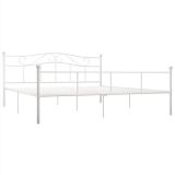 Estructura de cama de metal blanco 200×200 cm