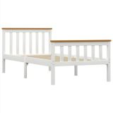 Estructura de cama Madera de pino maciza blanca 100×200 cm