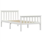 Estructura de cama Madera de pino maciza blanca 90×190 cm
