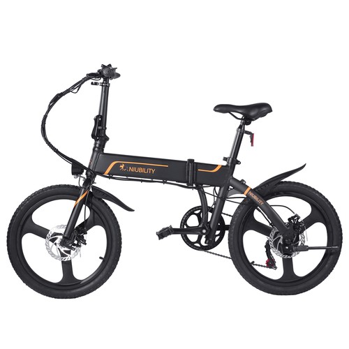 Bicicleta Plegable Mopod Eléctrica Niubility B20 350W Motor 10.4Ah Negro