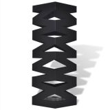 Paragüero Cuadrado Negro Soporte De Almacenamiento Bastón Acero 48,5 cm
