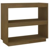 Librería marrón miel 80x35x71 cm madera maciza de pino