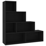 Librería / Separador de ambientes Negro 155x24x160 cm Aglomerado