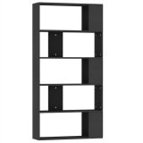 Librería / Separador de ambientes Negro 80x24x159 cm Aglomerado