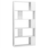 Librería / Separador de ambientes Blanco Alto Brillo 80x24x159 cm Aglomerado