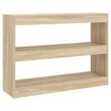 Mueble para libros/separador de ambientes roble Sonoma 100x30x72 cm