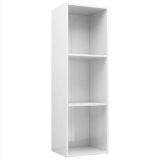 Mueble para libros / mueble para TV Blanco brillante 36x30x114 cm Aglomerado