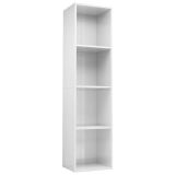 Mueble para libros / mueble para TV Blanco brillante 36x30x143 cm Aglomerado