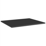 Tableros para estantería 4 piezas Tablero aglomerado negro de alto brillo 60x50x1.5 cm