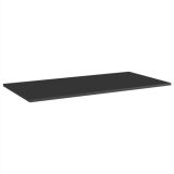 Tableros para estanterías 8 uds., Aglomerado negro de alto brillo 80x20x1,5 cm