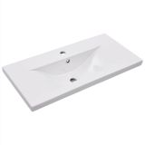 Lavabo Integrado 81×39,5×18,5 cm Cerámica Blanco