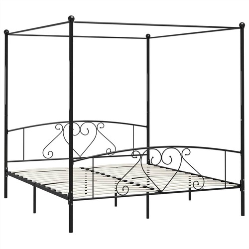 Canopy-Bed-Frame-Black-Metal-200x200-cm-448576-1._w500_