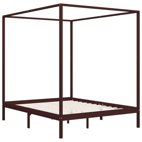 Canopy-Bed-Frame-Dark-Brown-Solid-Pine-Wood-160x200-cm-442895-1._w500_