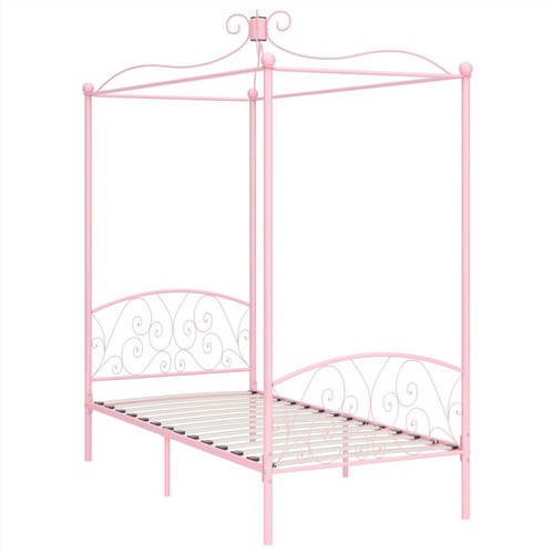 Canopy-Bed-Frame-Pink-Metal-100x200-cm-451523-1._w500_