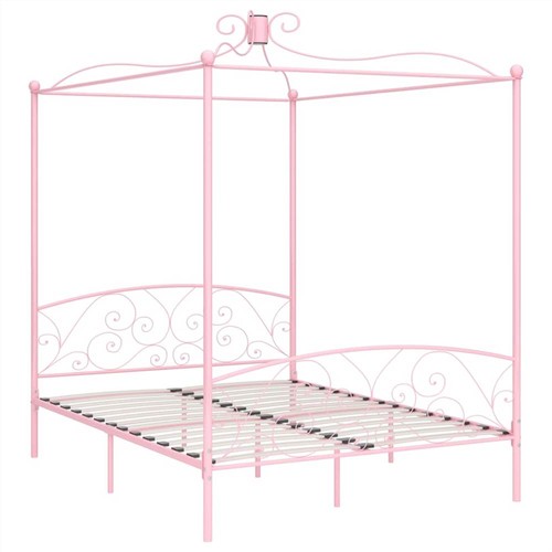 Canopy-Bed-Frame-Pink-Metal-180x200-cm-436724-1._w500_