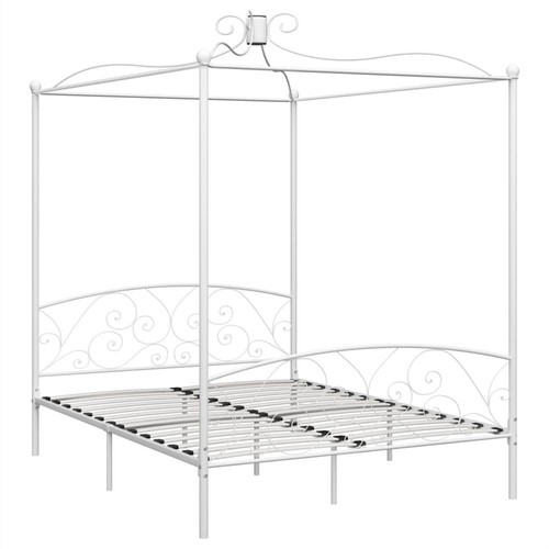 Canopy-Bed-Frame-White-Metal-180x200-cm-447684-1._w500_