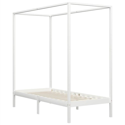 Canopy-Bed-Frame-White-Solid-Pine-Wood-100x200-cm-447682-1._w500_