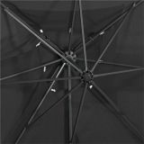 Paraguas voladizo con doble techo antracita 250×250 cm