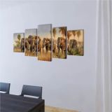 Cuadro en lienzo Elefantes 100 x 50 cm