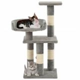 Rascador para gatos con postes rascadores de sisal 65 cm gris