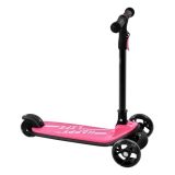 Patinete deslizante con ruedas de PU extra anchas y 4 alturas ajustables para niños de 3 a 12 años, color rosa