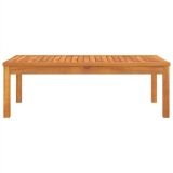 Mesa de centro de madera maciza de acacia 100x50x33 cm