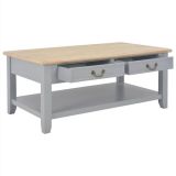 Mesa de centro madera gris 100x55x40 cm