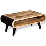 Mesa de centro de madera de mango en bruto 90x55x39 cm