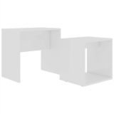 Conjunto de mesa de centro aglomerado blanco 48x30x45 cm