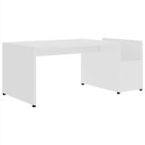 Mesa de centro de aglomerado blanco 90x45x35 cm