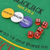 Combine el juego de póquer / blackjack con 600 fichas láser de aluminio