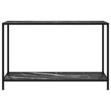 Mesa Consola Negra 120x35x75 cm Vidrio Templado