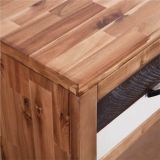 Consola de madera maciza de acacia 86x30x75 cm