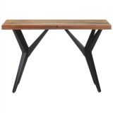 Mesa de comedor de madera maciza recuperada 120x60x76 cm