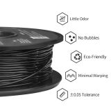 Filamento ERYONE TPU para impresora 3D Tolerancia de 1,75 mm 0,03 mm 0,5 kg (1,1 LB) / Carrete – Negro