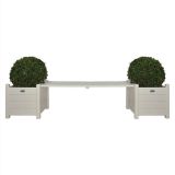 Jardineras Esschert Design con banco puente Blanco CF33W