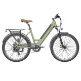 FAFREES F26 Pro 26'' Bicicleta eléctrica de paseo 25 Km/h 250W Motor 36V 10Ah Batería extraíble integrada, Shimano 7 Velocidad – Verde